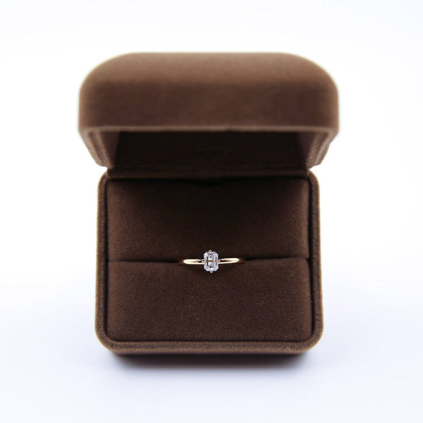 Equi Emerald solitaire 0.5 ct lab grown diamond ring in 18k gold