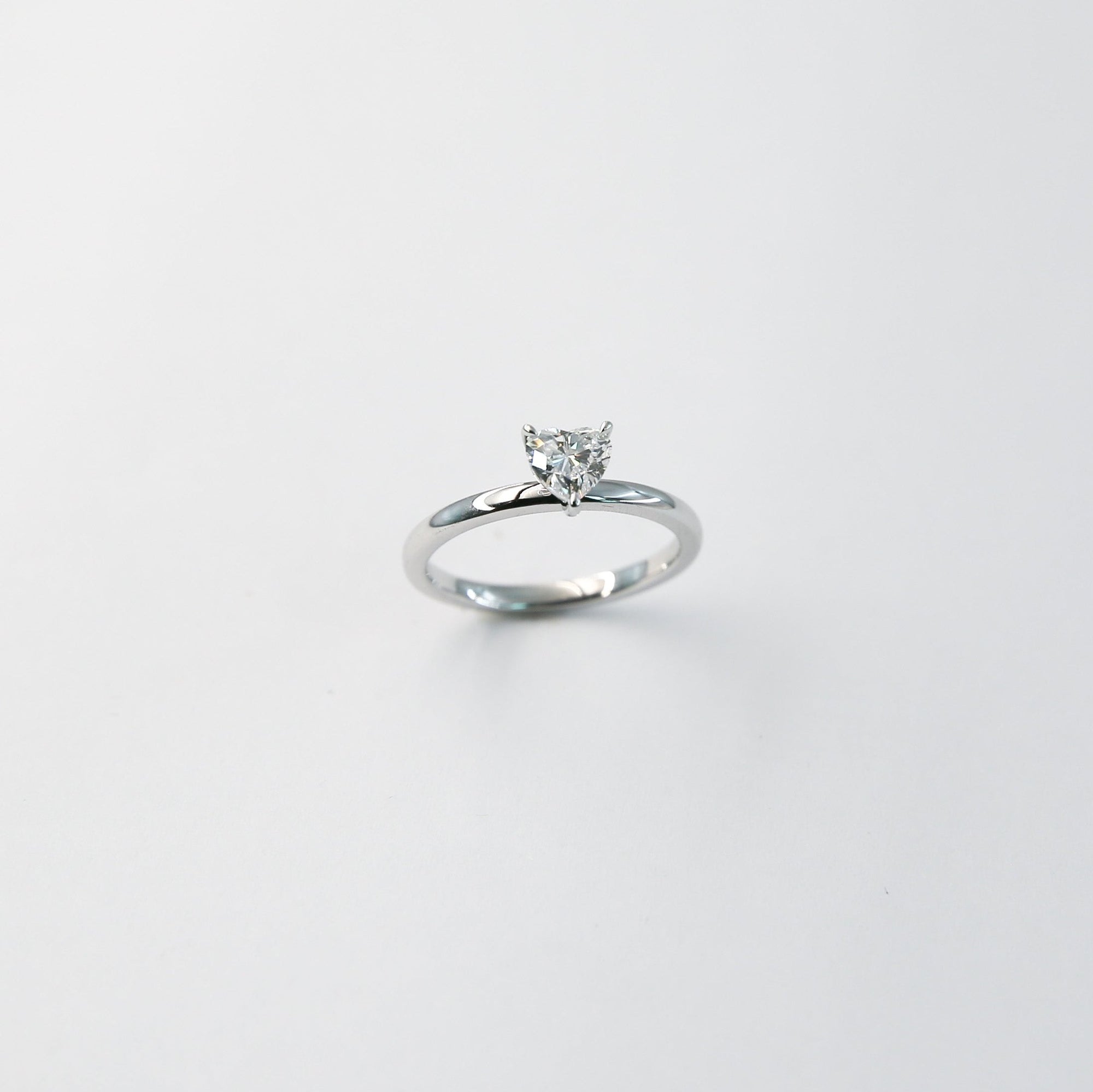 Equi Heart Solitaire 0.5 ct Lab Grown Diamond Ring in Platinum