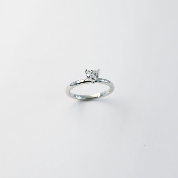 Equi Heart Solitaire 0.5 ct Lab Grown Diamond Ring in Platinum