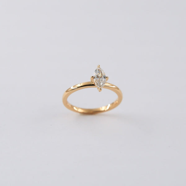 Equi Marquise Solitaire 0.5 ct Lab Grown Diamond Ring in 18K Gold