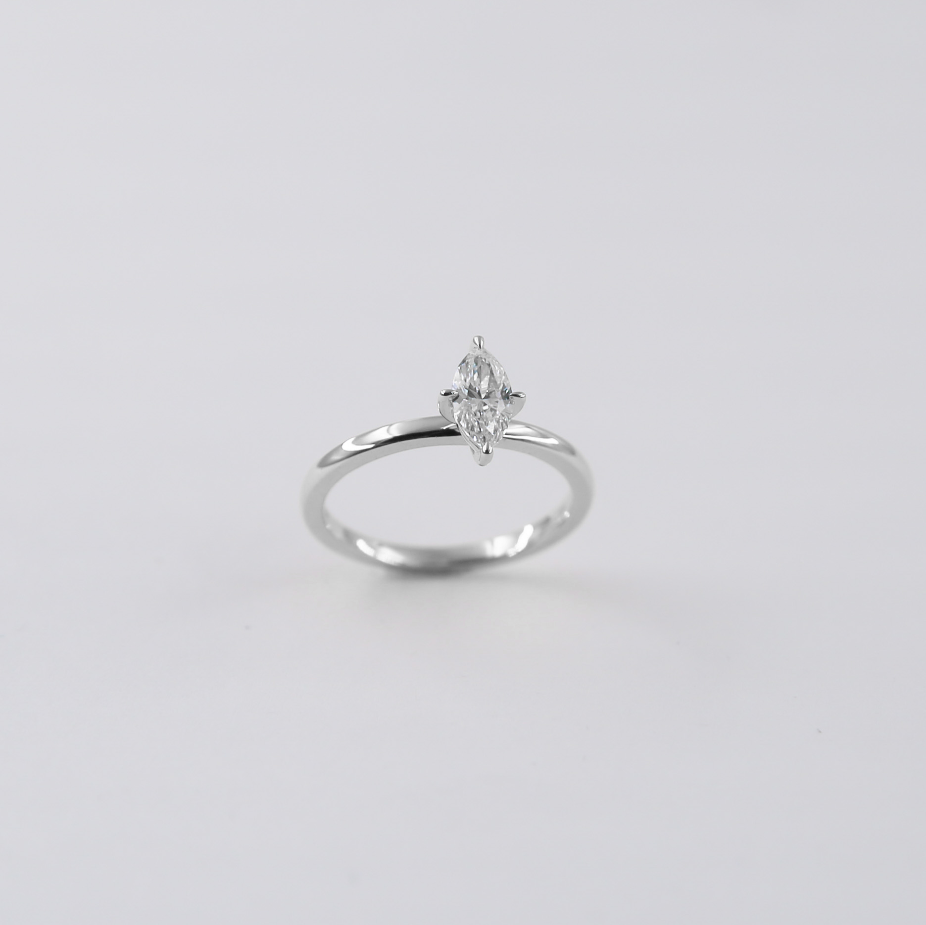 Equi Marquise Solitaire 0.5 ct Lab Grown Diamond Ring in Platinum