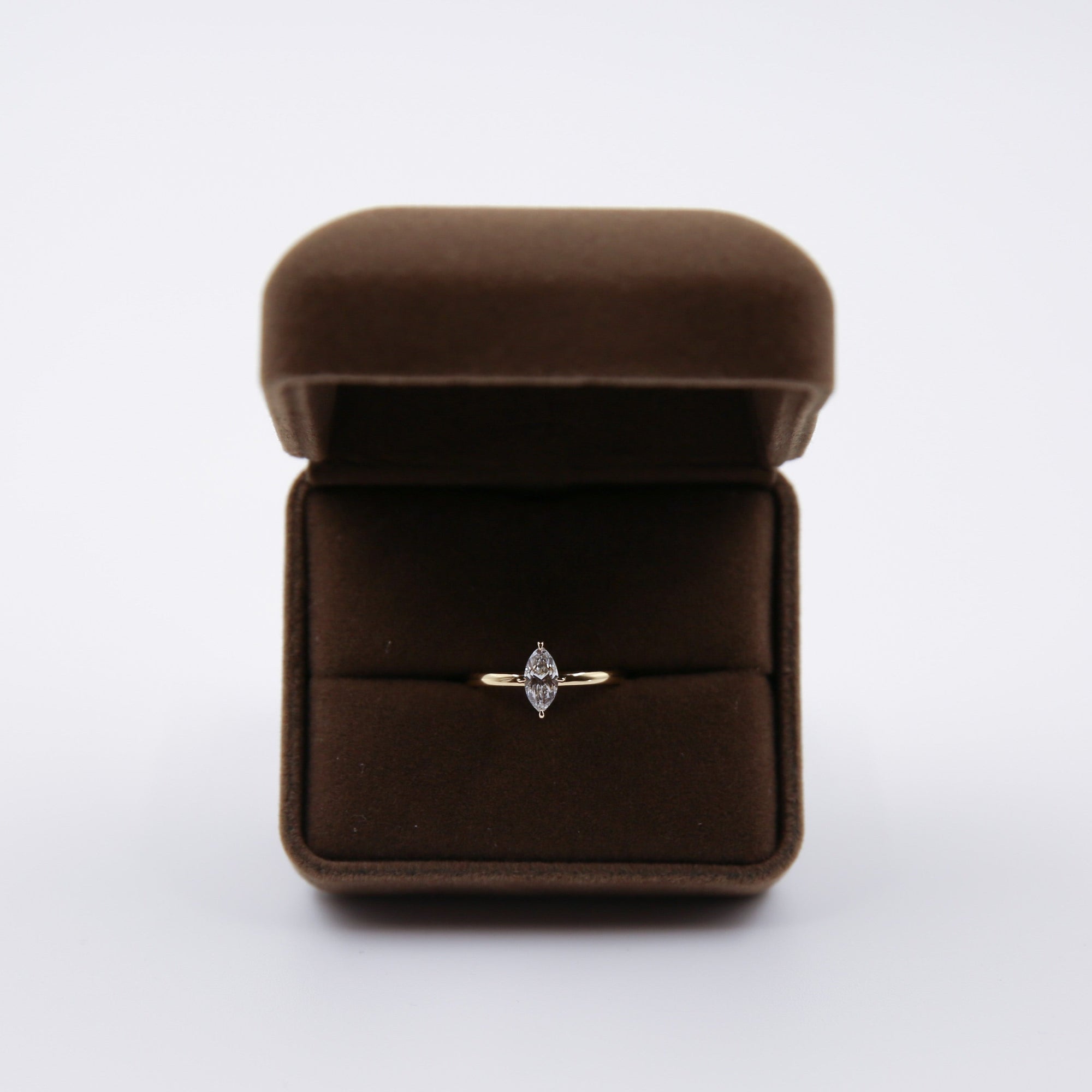 Equi Marquise solitaire 0.5 ct lab grown diamond ring in 18k gold
