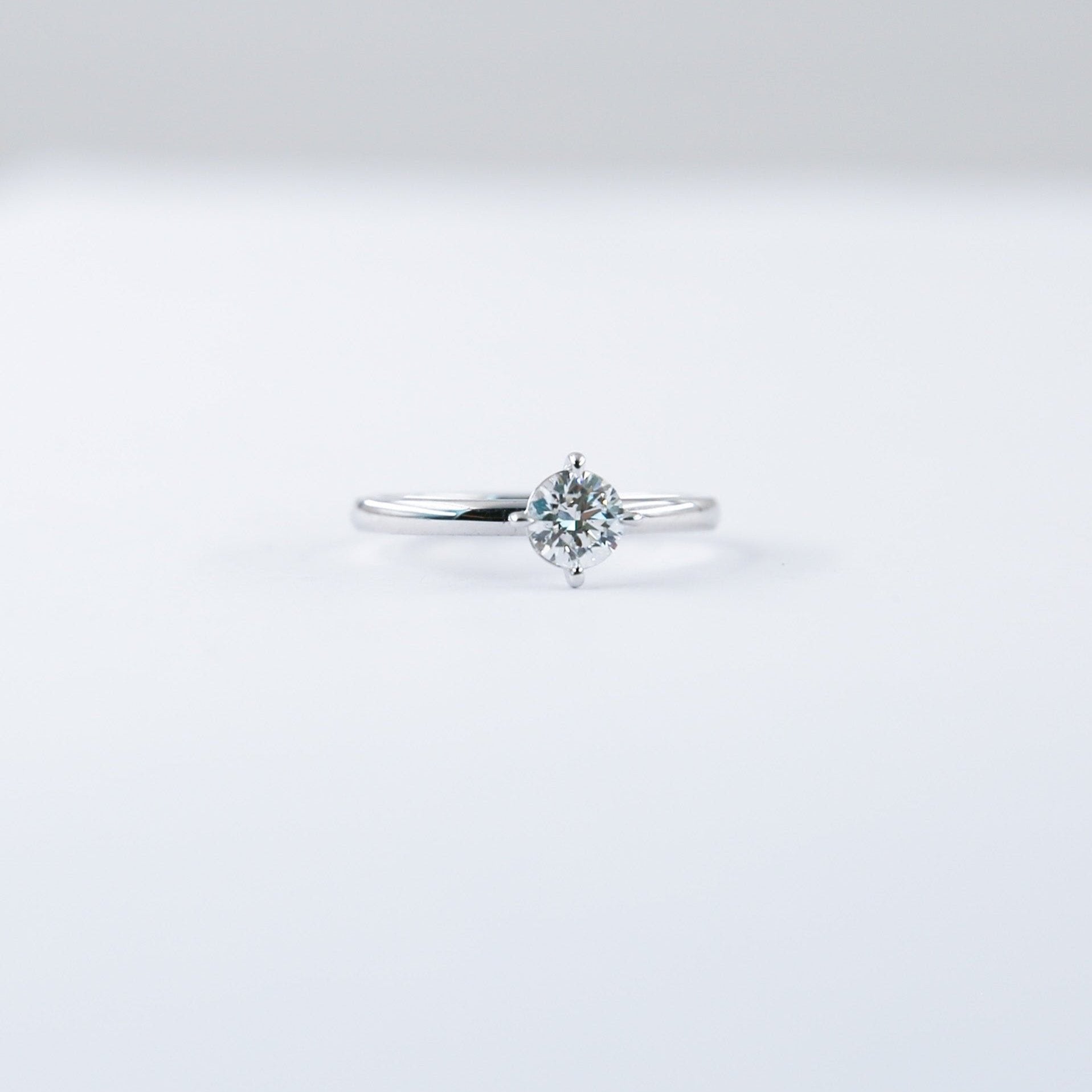 Equi Round Solitaire 0.5 ct Lab Grown Diamond Ring in 18K White Gold
