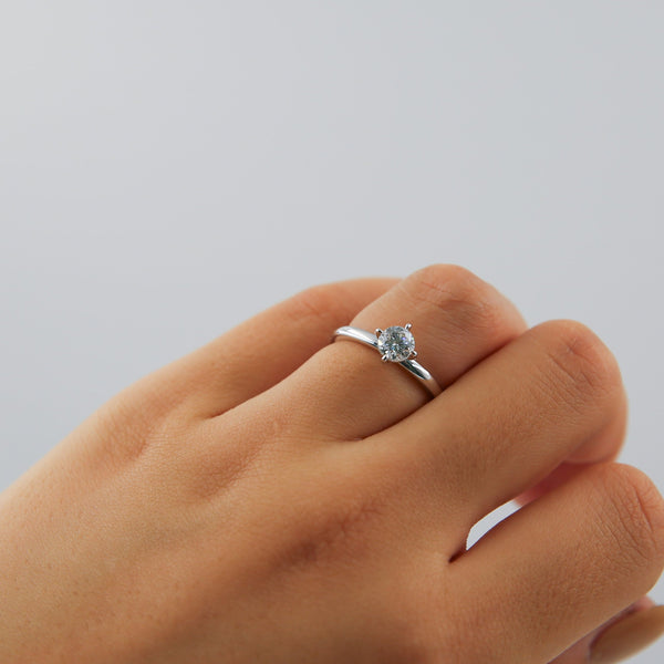 Equi Round Solitaire 0.5 ct Lab Grown Diamond Ring in Platinum